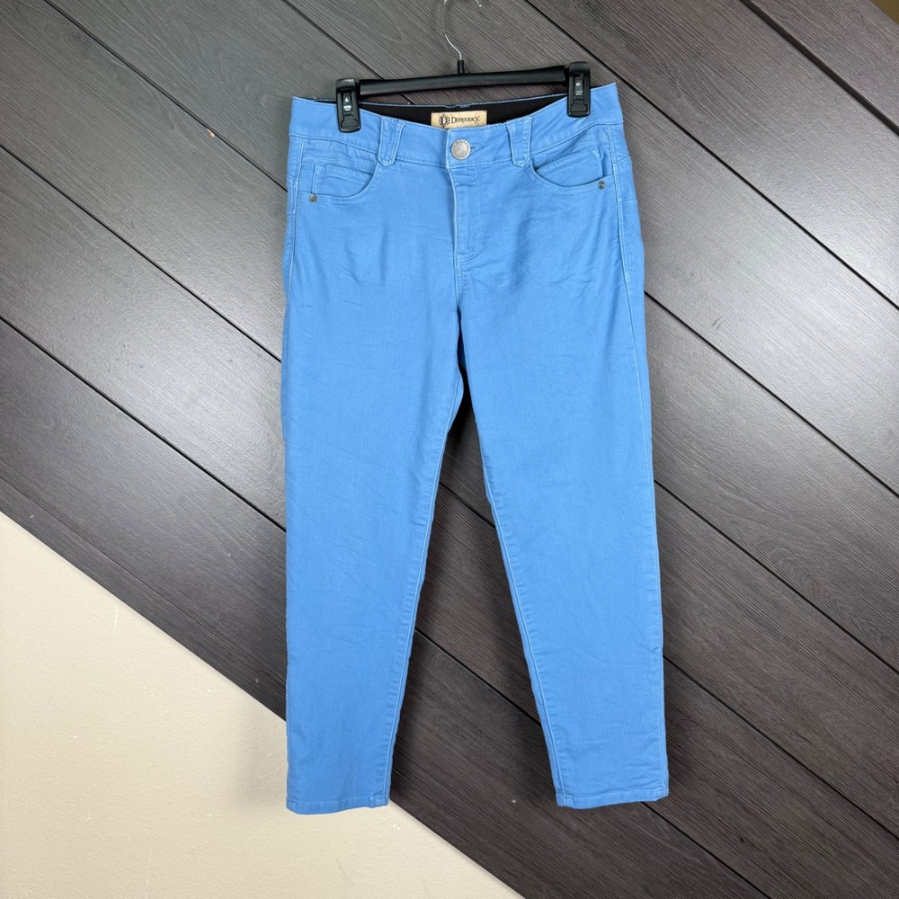 Democracy Ab Solution Women's Size 8 Skinny Pants Bright Blue Stretch Casual